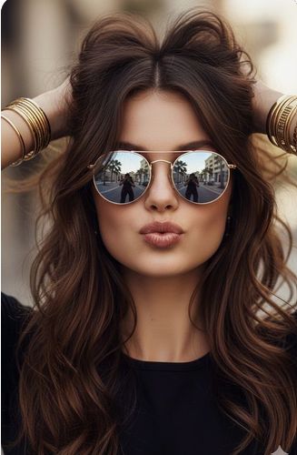 Foto modelo de referência: retrato com óculos de sol